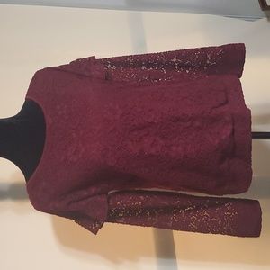 Juicy Couture lace long sleeve shirt medium